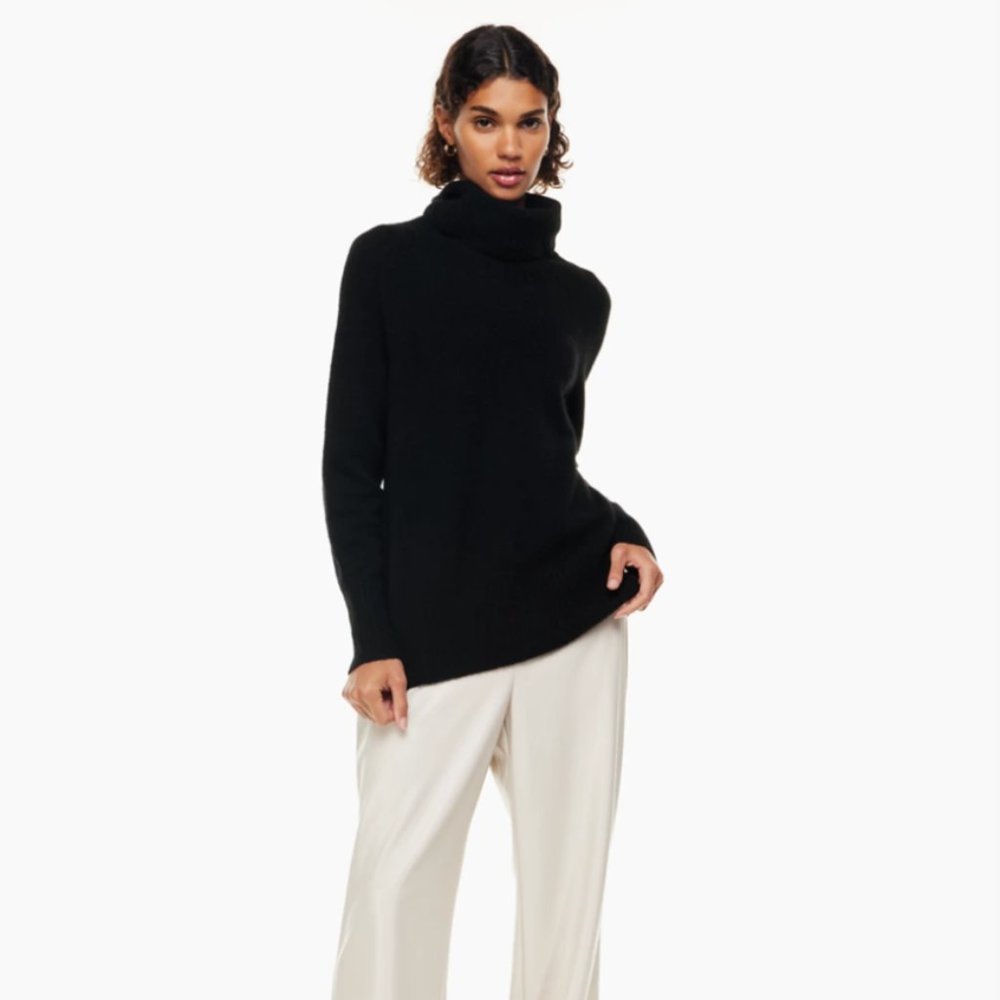Aritzia Babaton Turtleneck Wool Sweater in Black - XXS